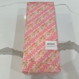 New Stanley LoveShackFancy 12 oz all day slim bottle in blooming heirloom